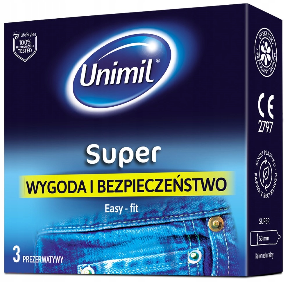 

Prezerwatywy Unimil 3 szt.