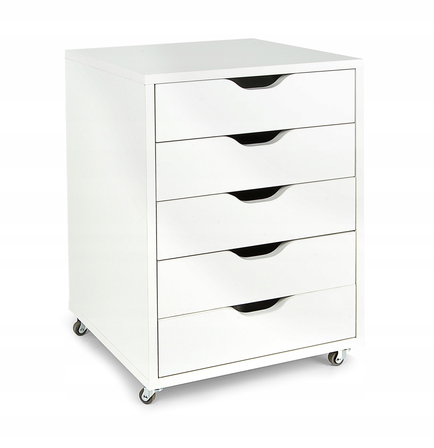 Mobilný kancelársky kontajner na kolieskach s 5 zásuvkami skrinka do kancelárie a domu 64 cm