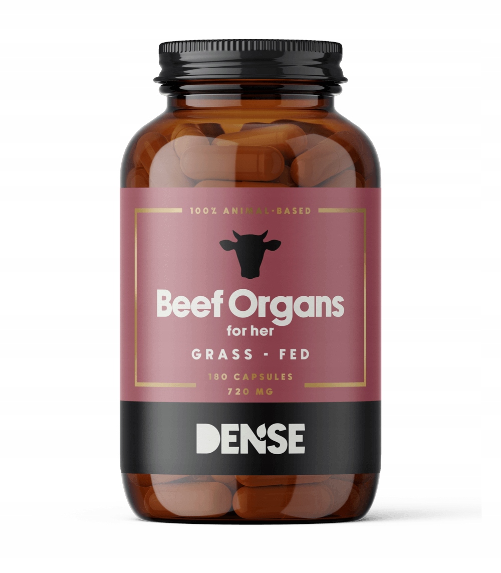 Hovězí orgány pro ženy 180 kapslí Grass-Fed, Dense