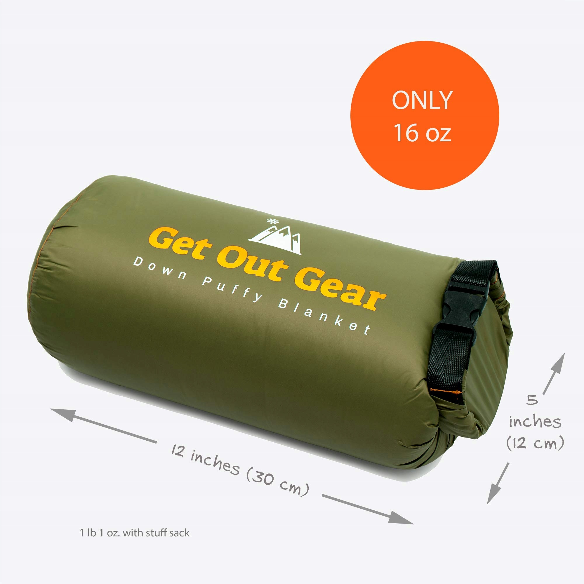GET OUT GEAR Lekka Wodoodporna Puchowa Kołdra na Camping i Podróże — miniatura 4