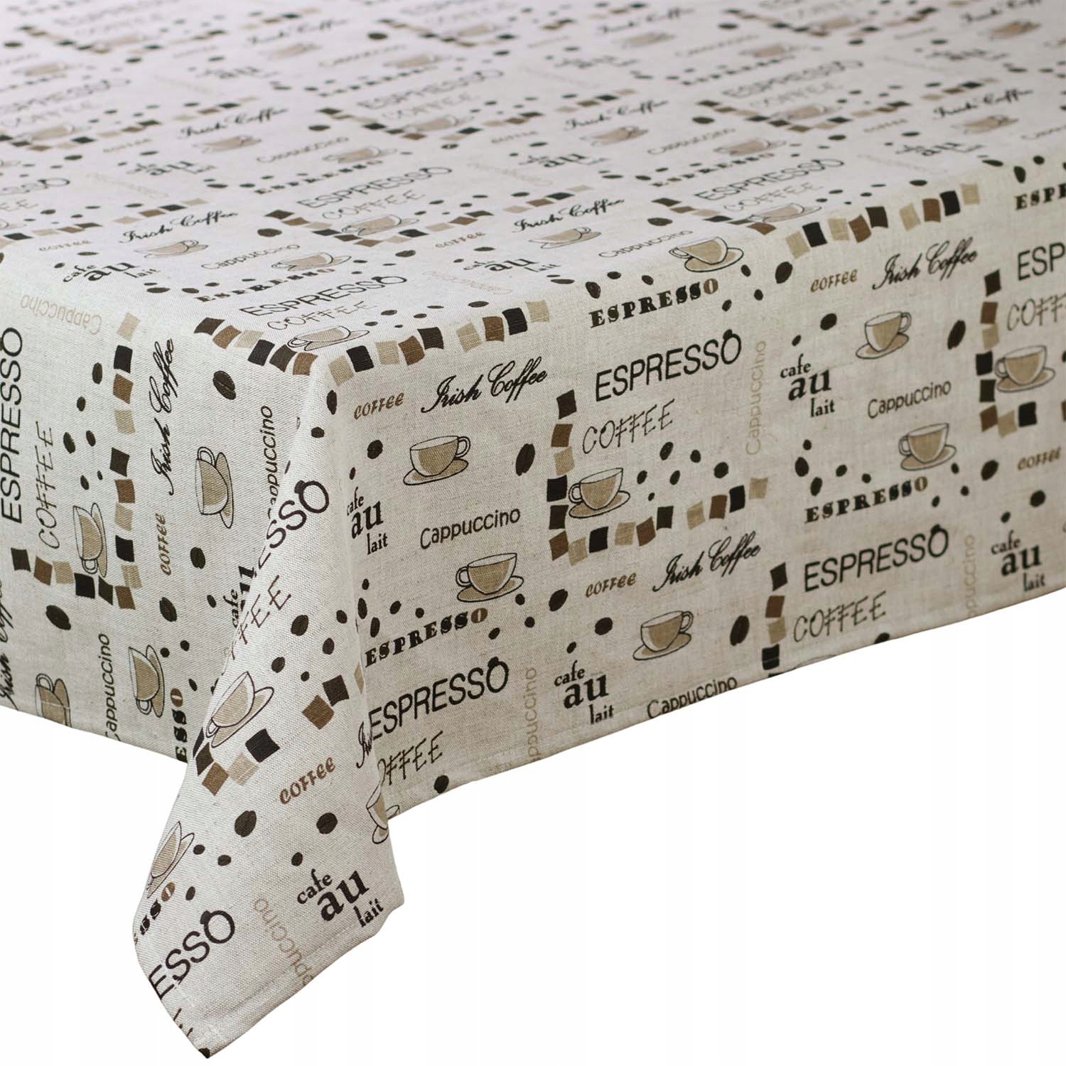 

Obrus Obszywany Lniany Naturalny Kawa 100x100 cm