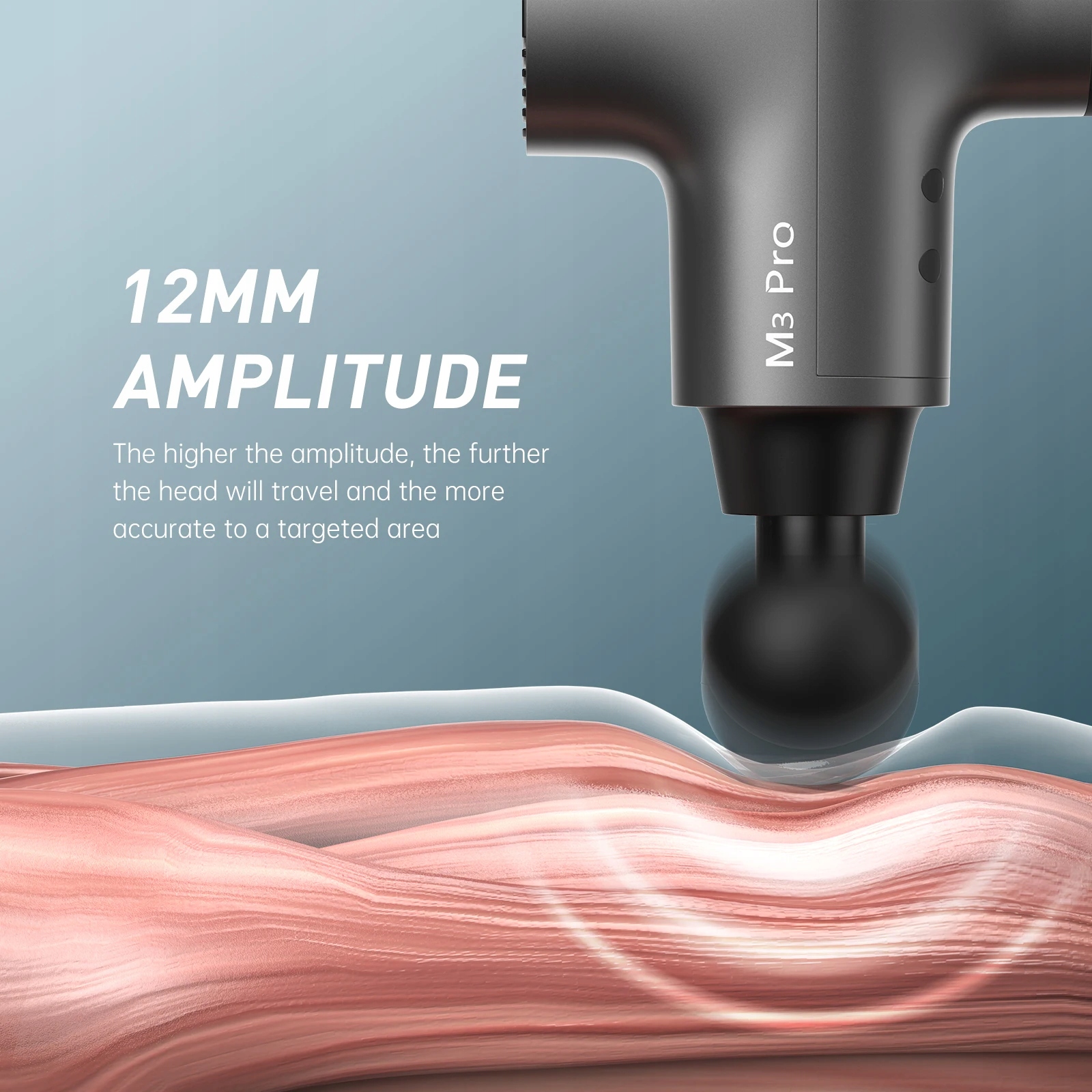 OPOVE M3 Pro 2 Pistolet Do Masażu LED 2500U/min 5 Prędkości 2600mAh — miniatura 13