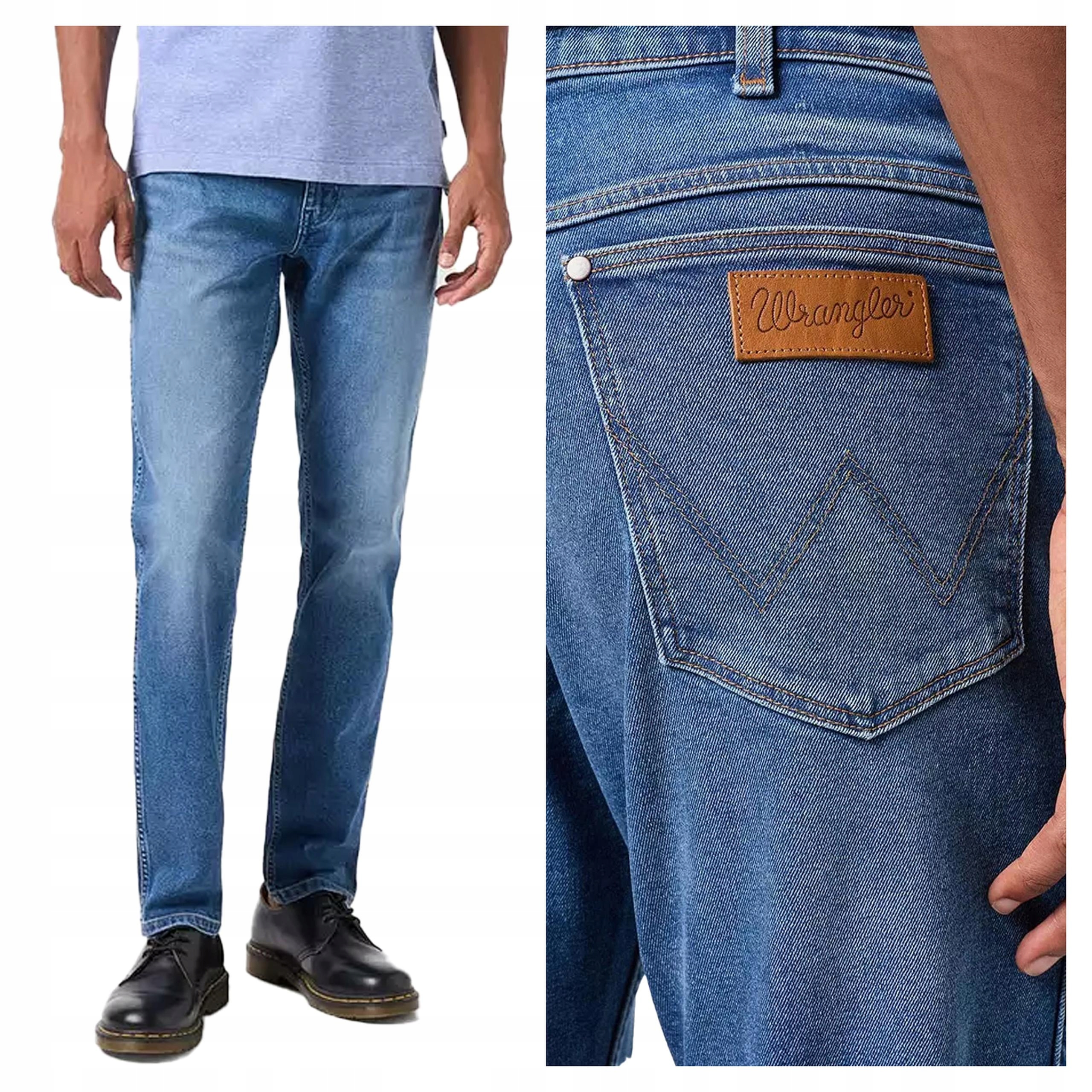 Pánské jednoduché džínové kalhoty Wrangler River 32/34