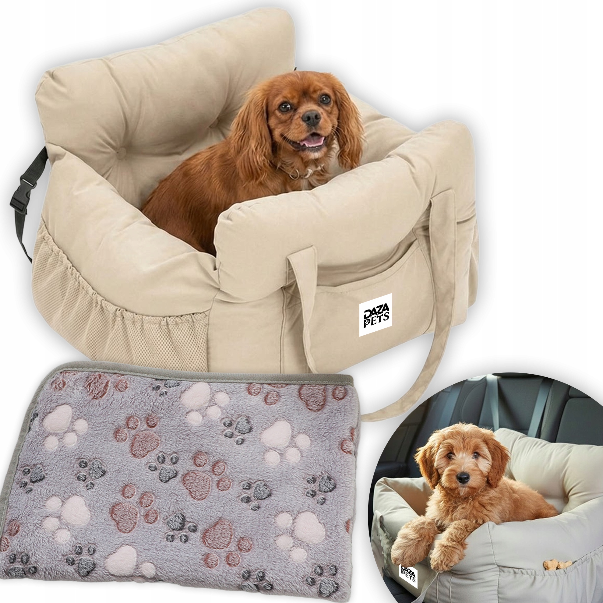 Přepravní Taška 2V1 Pro Psa Kočku Premium 50x50cm Autosedačka Deka
