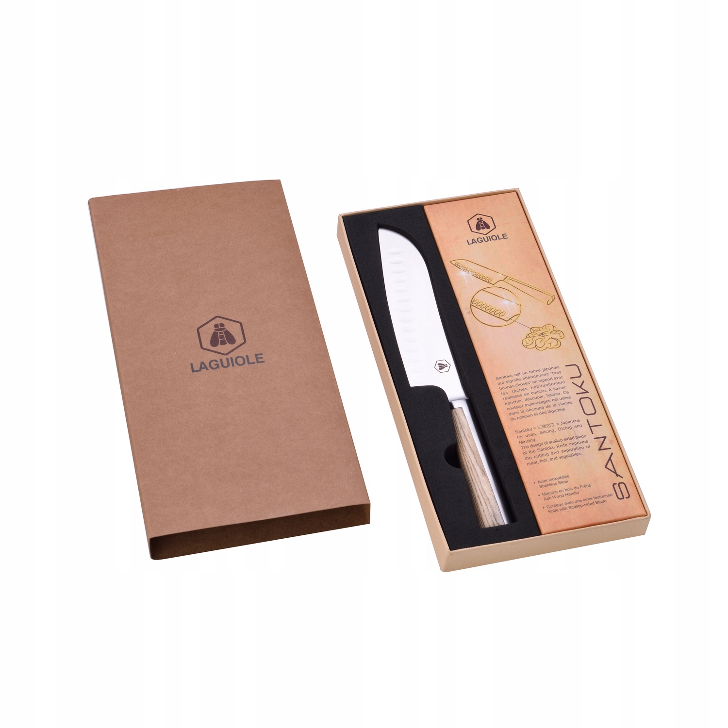 Velký Kuchyňský Nůž Santoku Šéfkuchařský Nůž dárek pro šéfkuchaře Laguiole