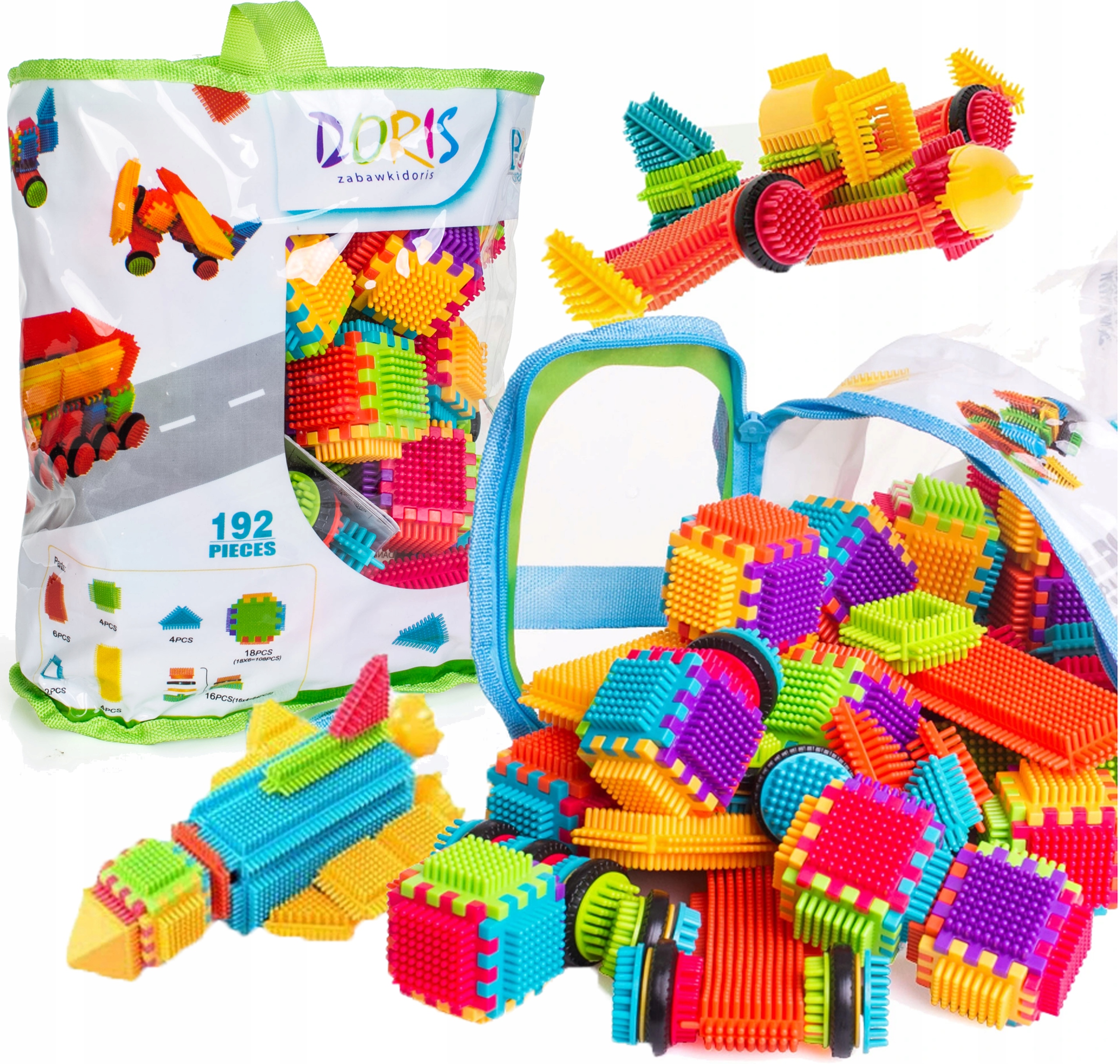 

Klocki Konstrukcyjne Jeżyki Wafle Edukacyjne 192el