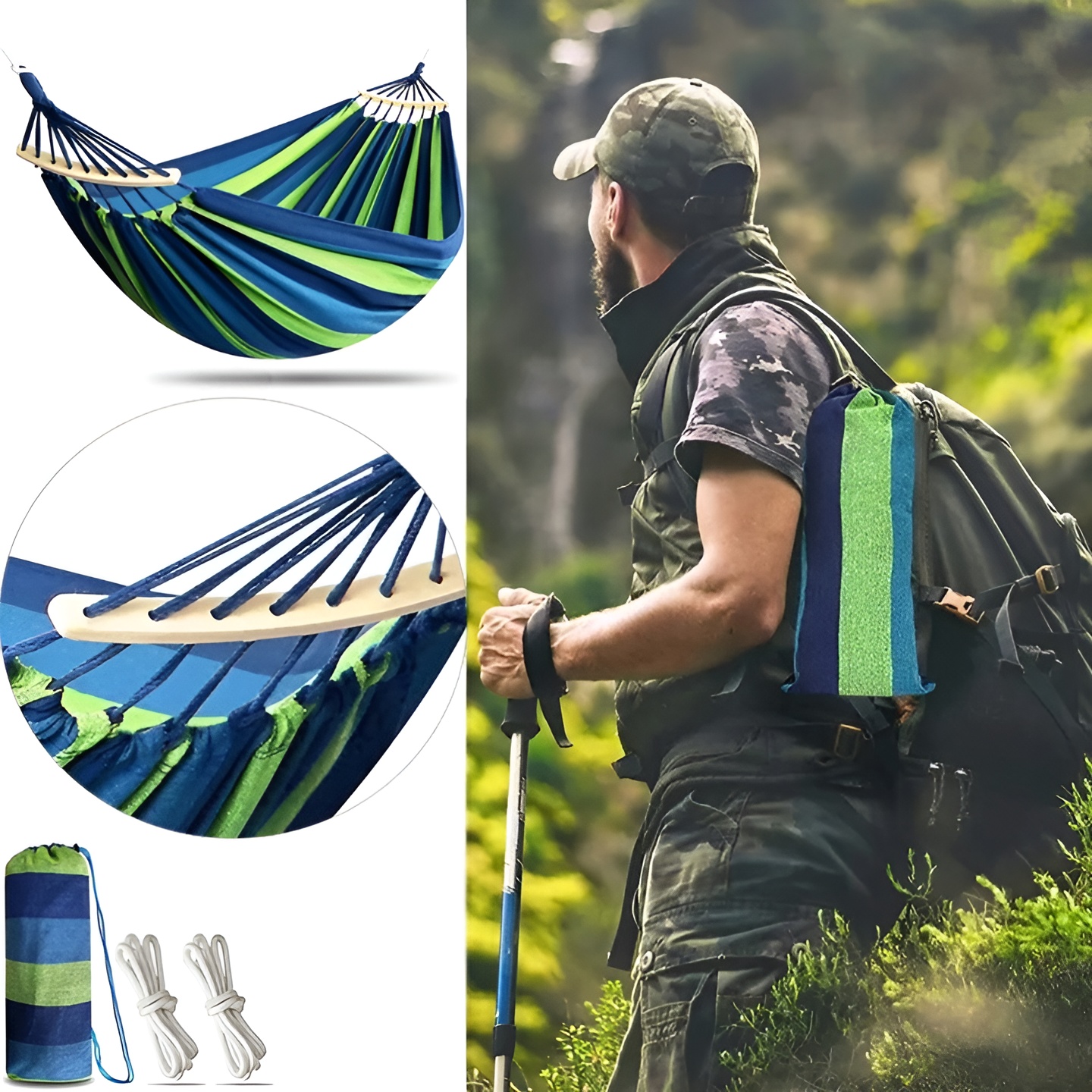 HAMAK OGRODOWY 2-OS HUŚTAWKA XXXL MOCNY + WOREK Model INT-062