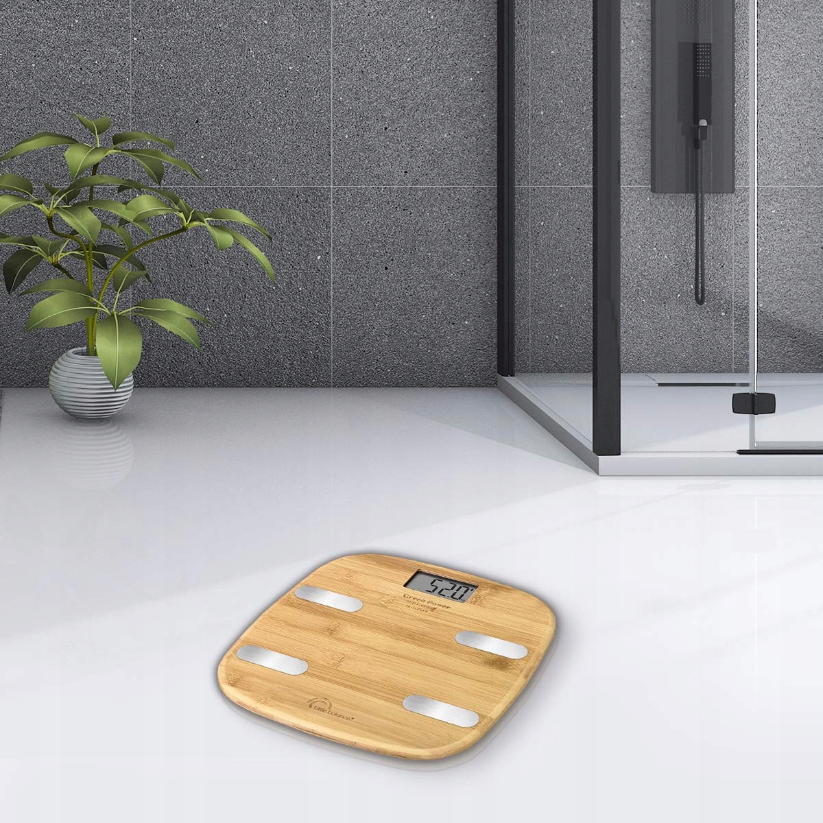 LITTLE BALANCE Waga Analizująca Ciało USB Bambus Bez Baterii — miniatura 4