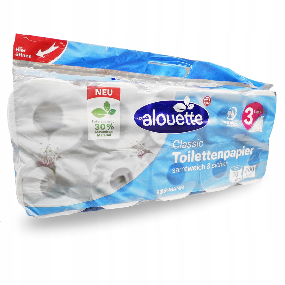 

Papier Toaletowy Alouette 10 Rolek 3 Warstwowy