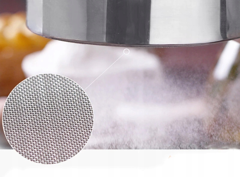 SITKO PRZESIEWACZ DO MĄKI CUKRU METALOWE DROBNE OCZKA CEDZAK Kolor odcienie szarości