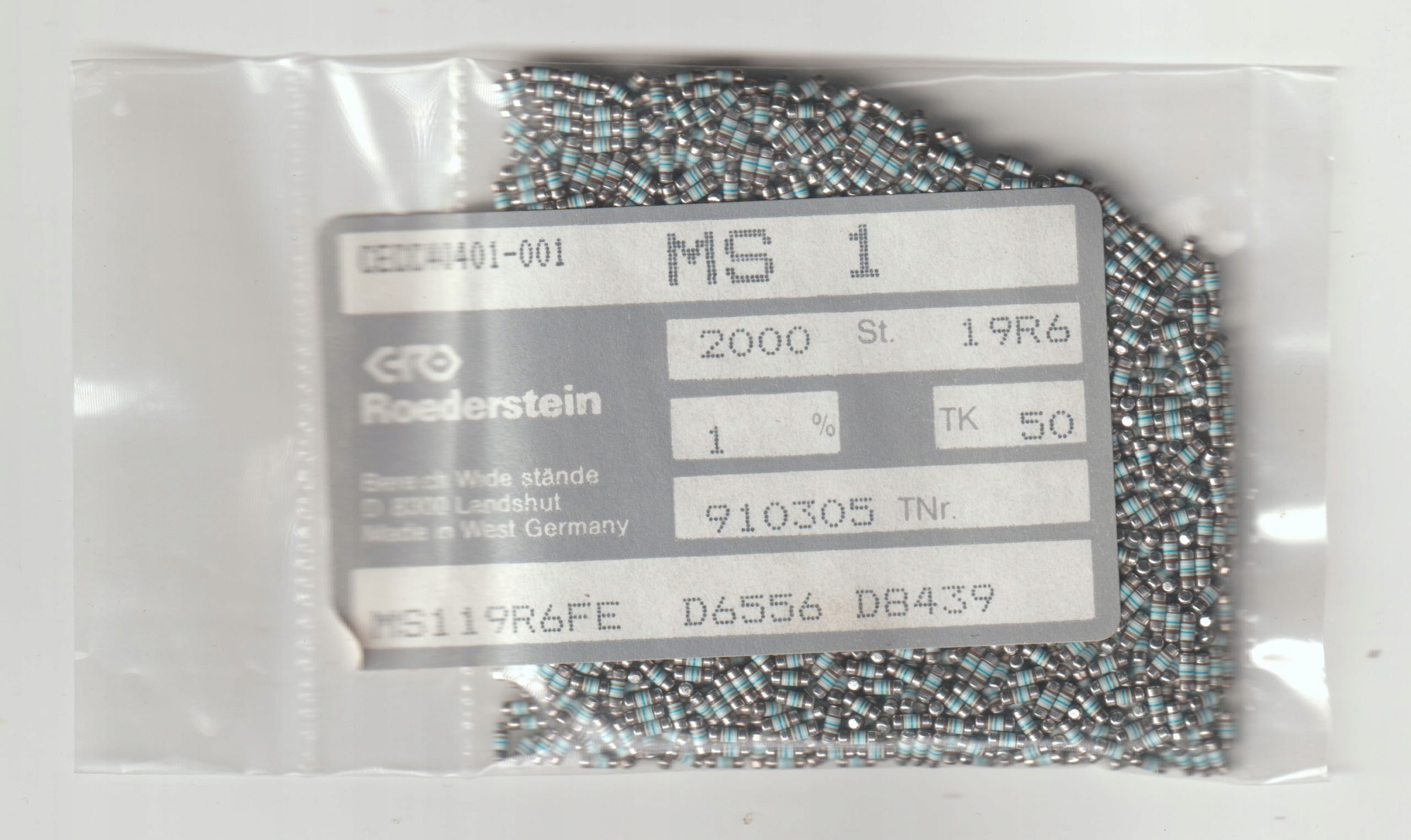 [100szt] 19R6 1% 50ppm rezystor Smd minimelf MS1 Roederstein low noise