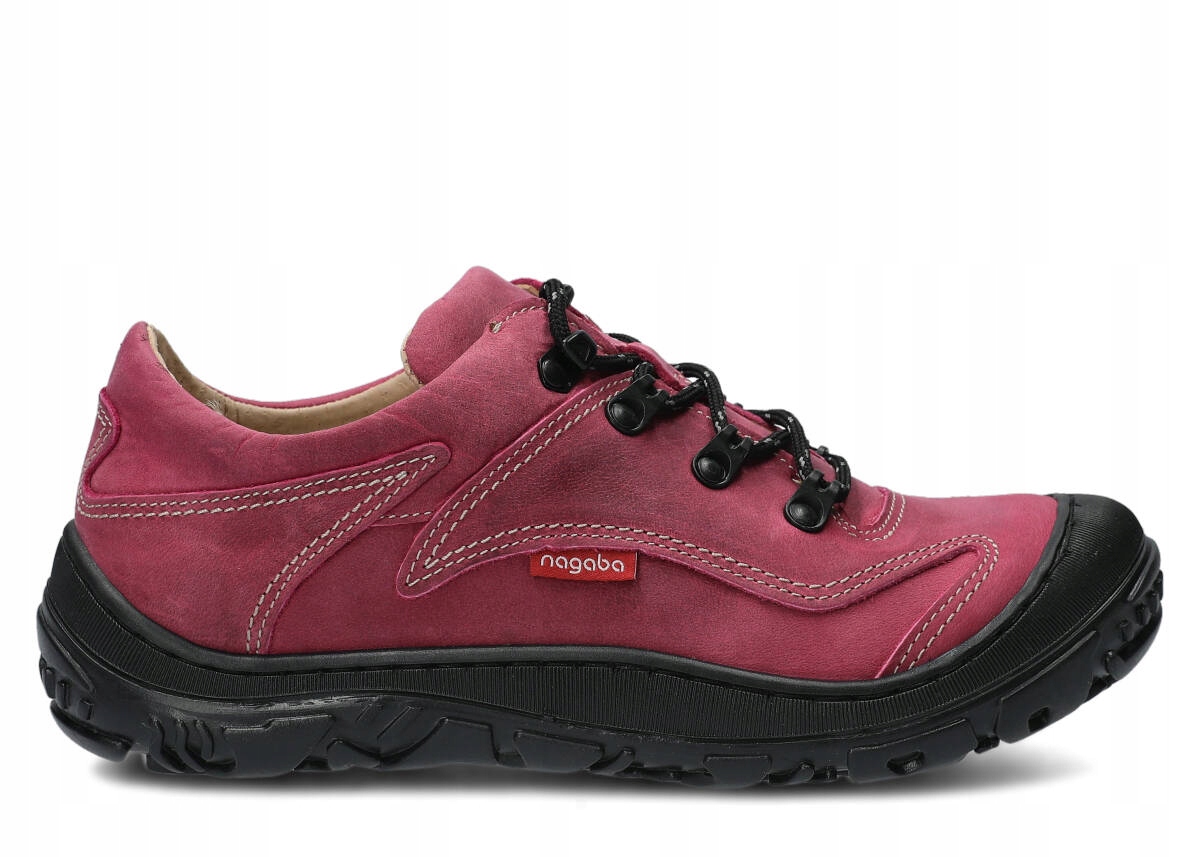 NAGABA 255 RÓŻOWY - WYGODNE, SKÓRZANE, PÓŁBUTY TREKKINGOWE DAMSKIE Oryginalne opakowanie producenta pudełko