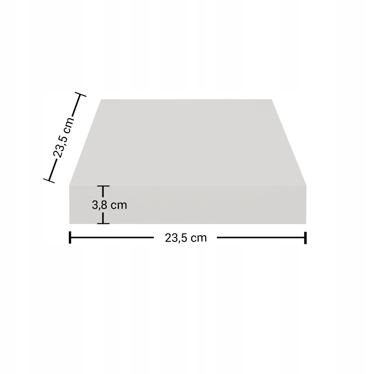 PÓŁKA WISZĄCA ŚCIENNA SAMOWISZĄCA 23,5x23,5x3.8 CM Marka Product Placement