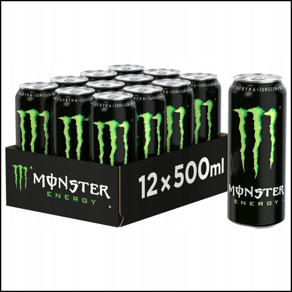 Levně 12 x Monster Energy Green Original Energetický nápoj 500 ml