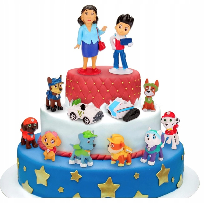 FIGURKI na tort PSI PATROL zestaw 12 szt URODZINY EAN (GTIN) 0305809935813