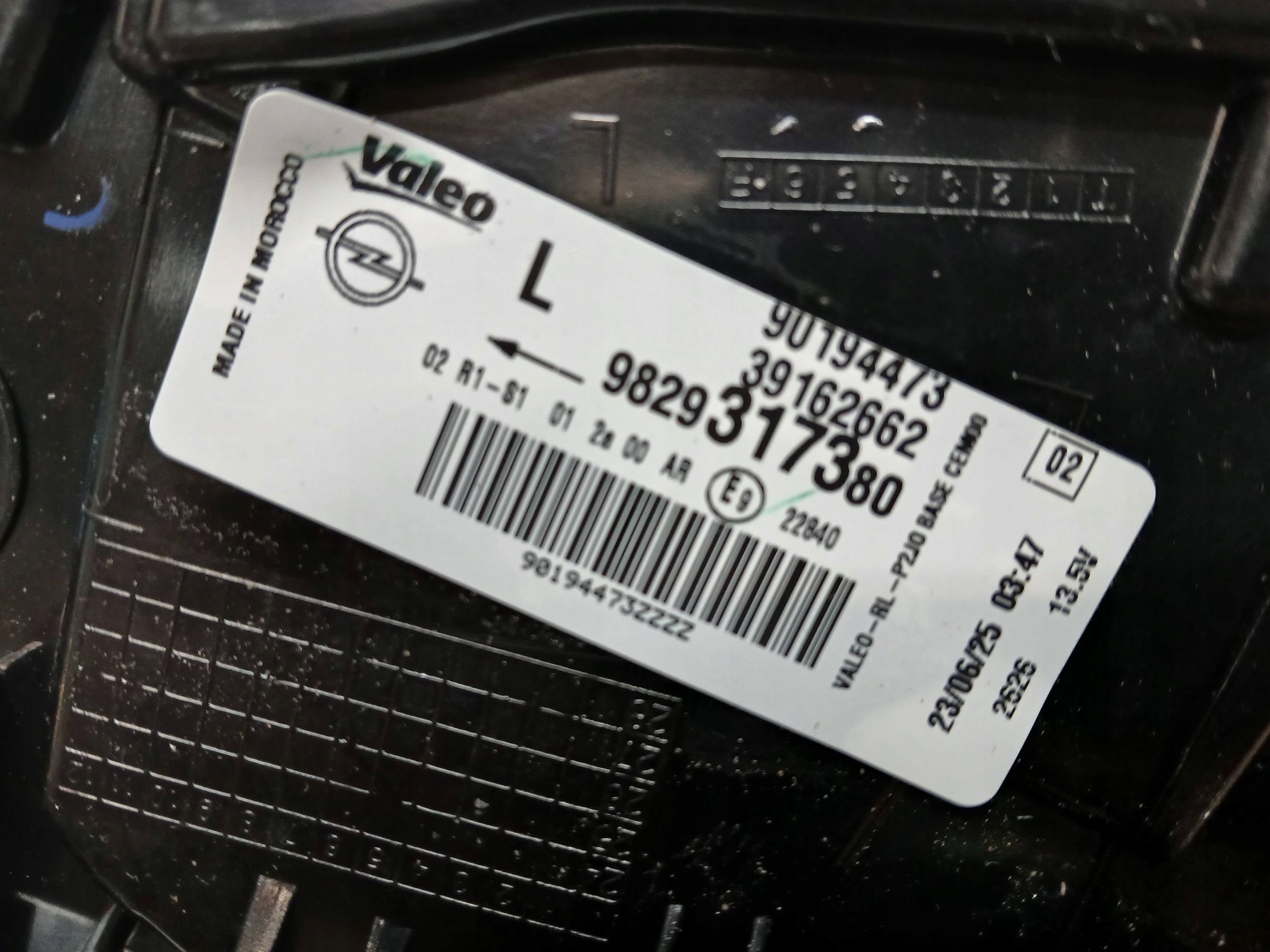 light rear part left OPEL CORSA F 9829317380
