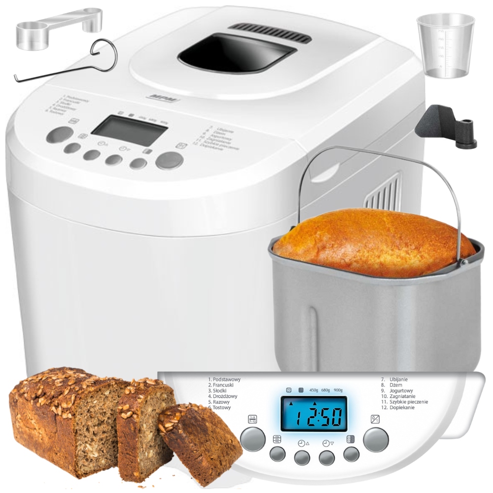 WYPIEKACZ DO CHLEBA 12 PROGRAMÓW 600W + FORMA