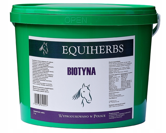 Equiherbs Biotyna – wspiera kopyta i sierść dla koni horse 2kg