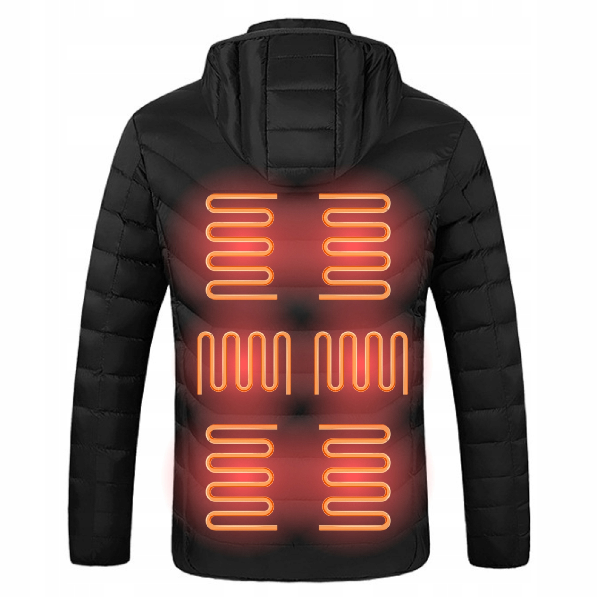 KURTKA ZIMOWA Z KAPTUREM PIKOWANA CIEPŁA PODGRZEWANA ELEKTRYCZNA USB roz. S Rozmiar S