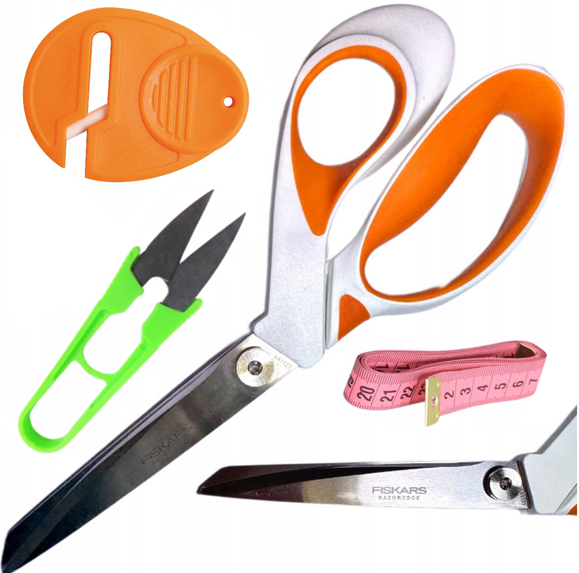 Nůžky Fiskars Razoredge 23 cm s ocílkou trackpad centimetr kleštičky