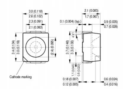 [10szt] Dioda LED SMD LWT67CU2 Biała 560mcd OSRAM Kod producenta LWT67C-U2