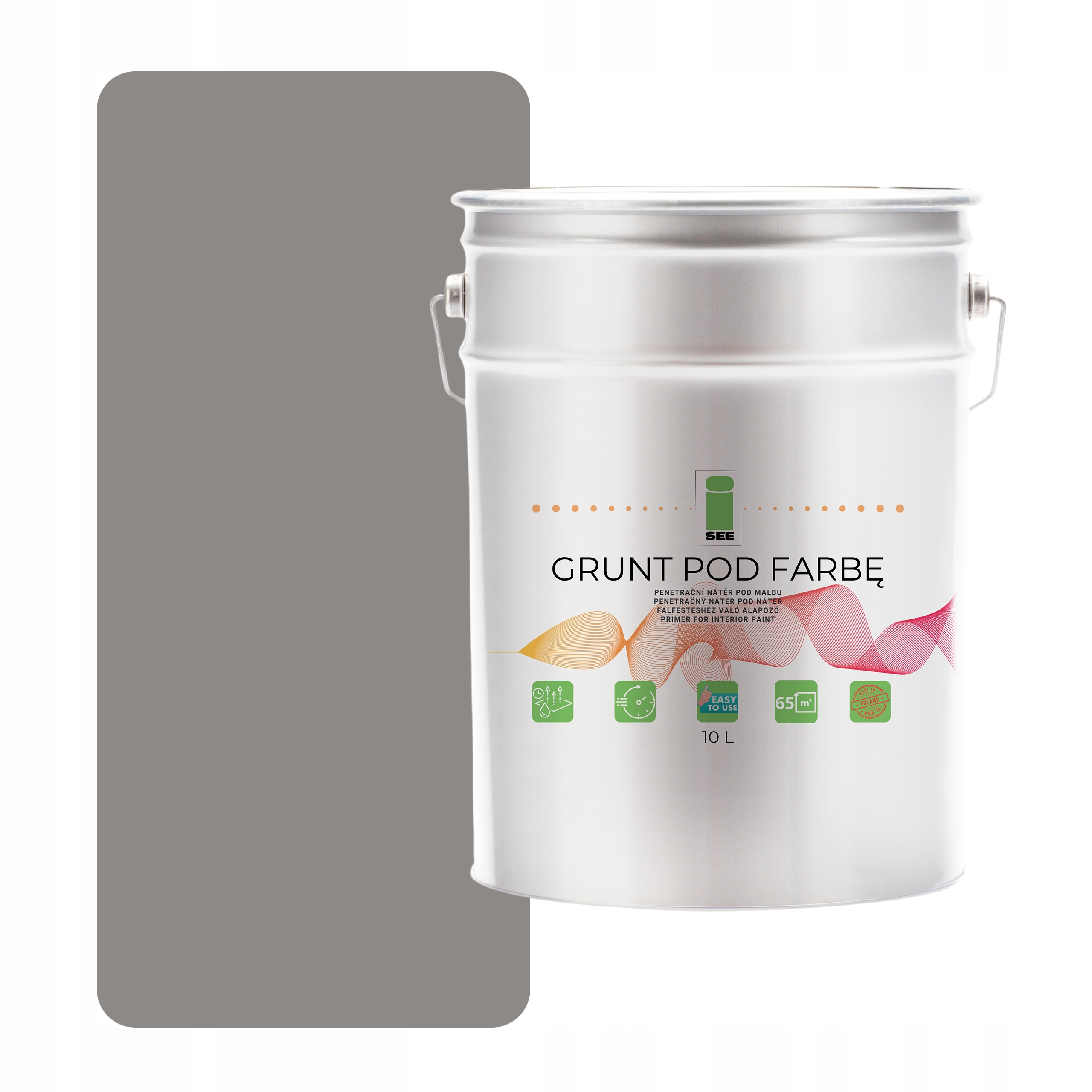 Podkladová Barva Silikonová Fasádní Šedá, Tmavý Odstín Šedé 10 L