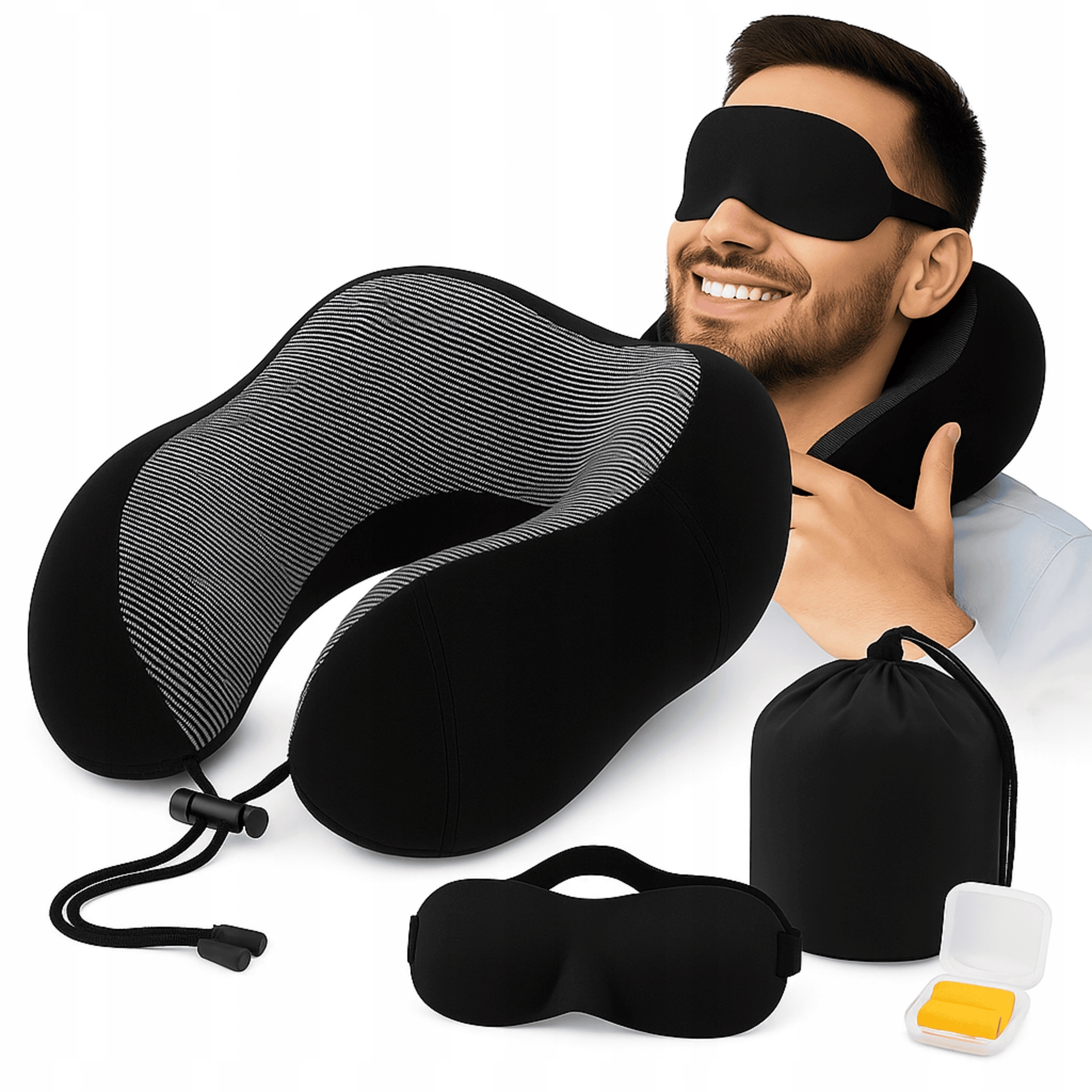 PODUSZKA PODRÓŻNA TURYSTYCZNA ROGAL DO SAMOLOTU + OPASKA + ZATYCZKI GRATIS