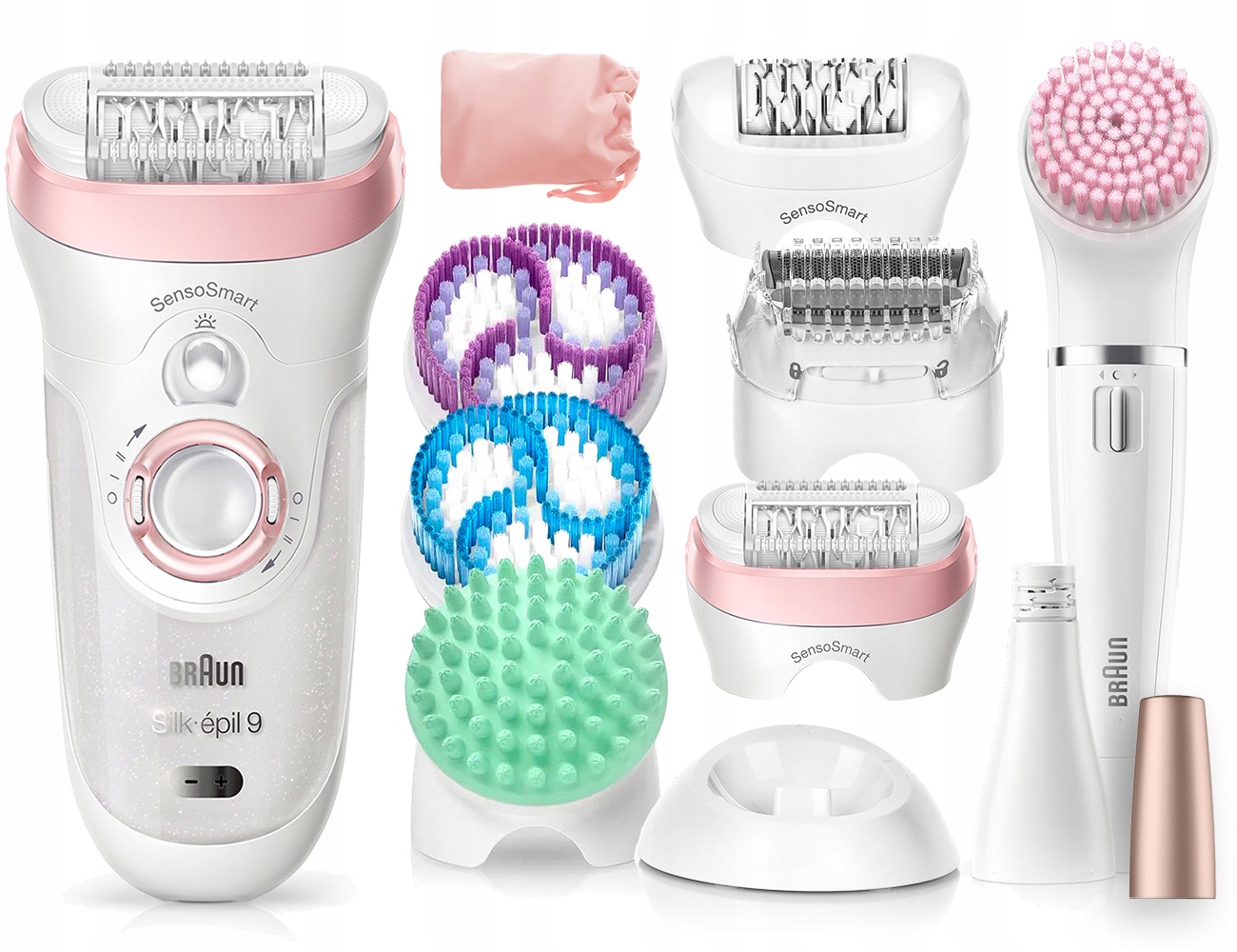 Depilátor Braun Silk-epil 9 Face na obličej Spa Beauty Set Pack Extreme