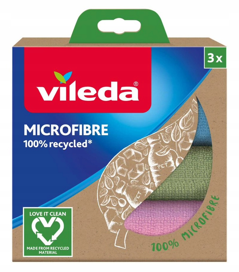 Vileda Ściereczka Mikrofibra 100% Recycled 3 szt