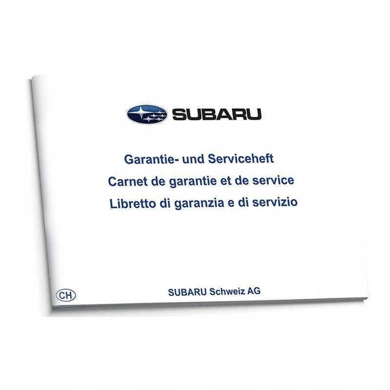 Subaru Французская Чистая Сервисная Книга