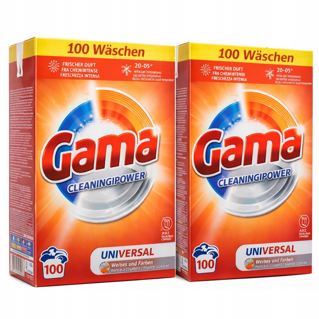 Gama proszek do prania 200prań 3w1 uniwersal 12kg wersja premium