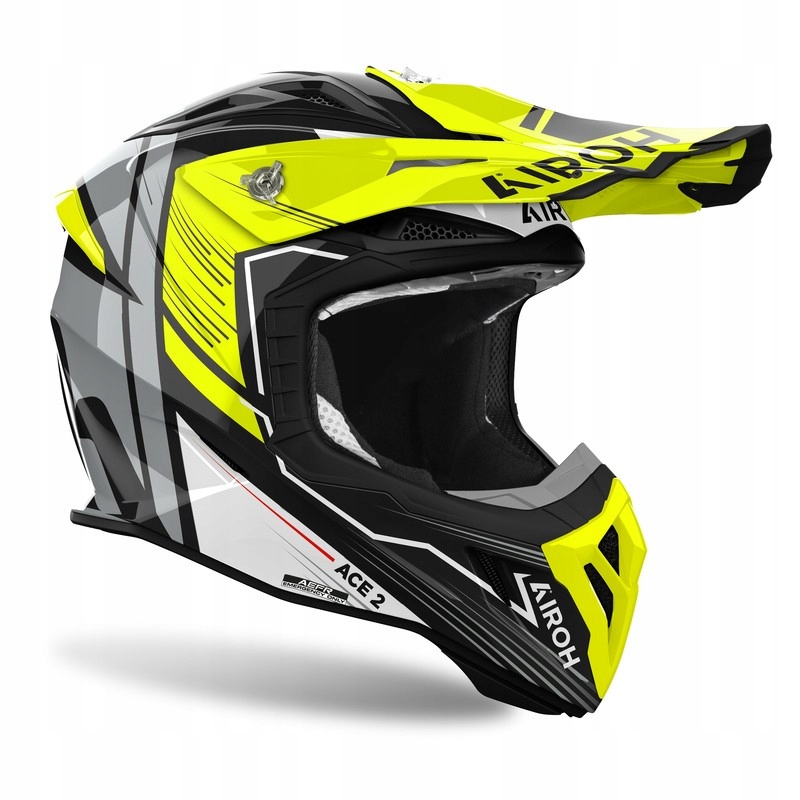 Airoh Aviator Ace 2 - engine yellow gloss - kask crossowy, ATV, enduro r.S