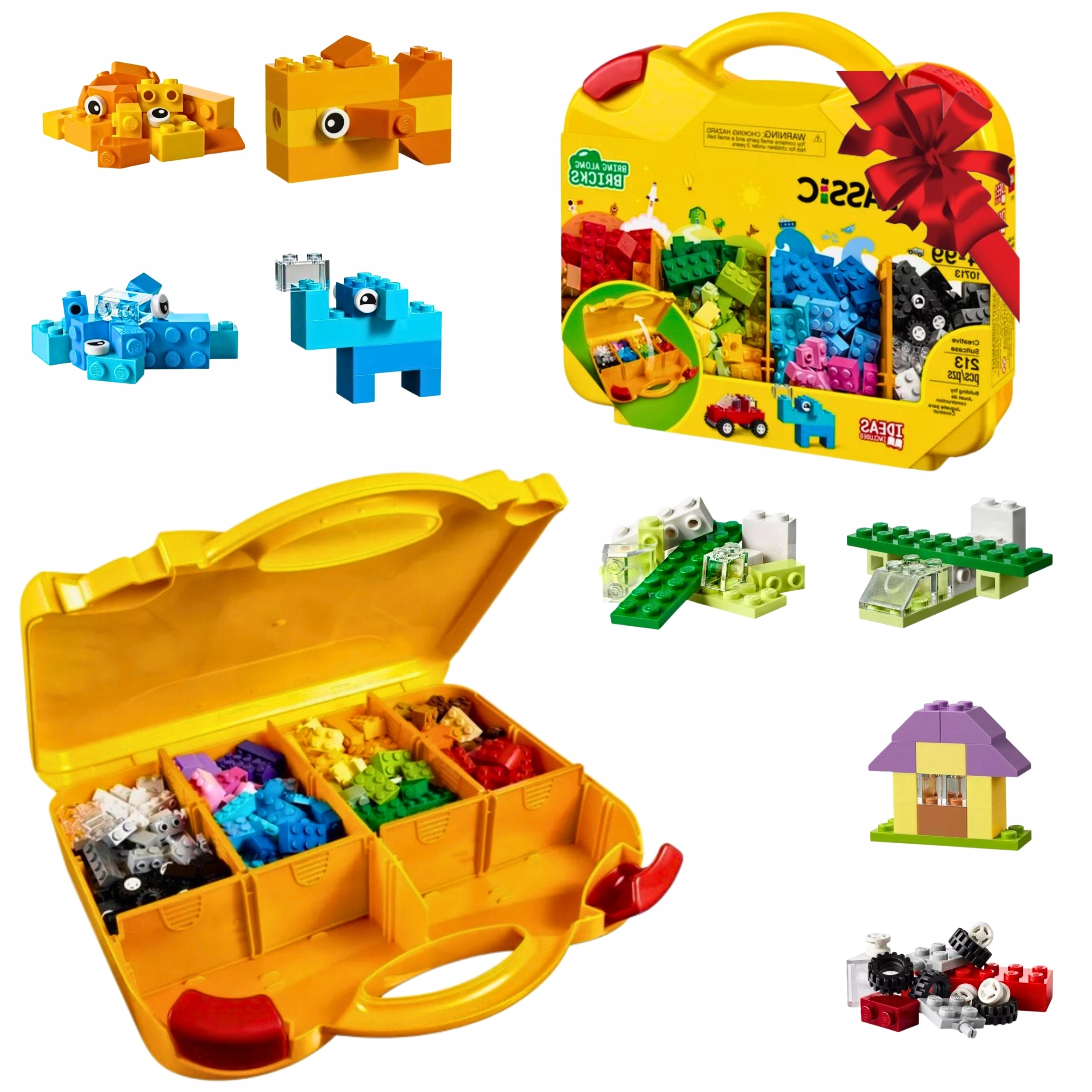 Sada Kostek Lego Classic Kufřík 10713 Dárek pro dítě k Vánocům 213 ks.