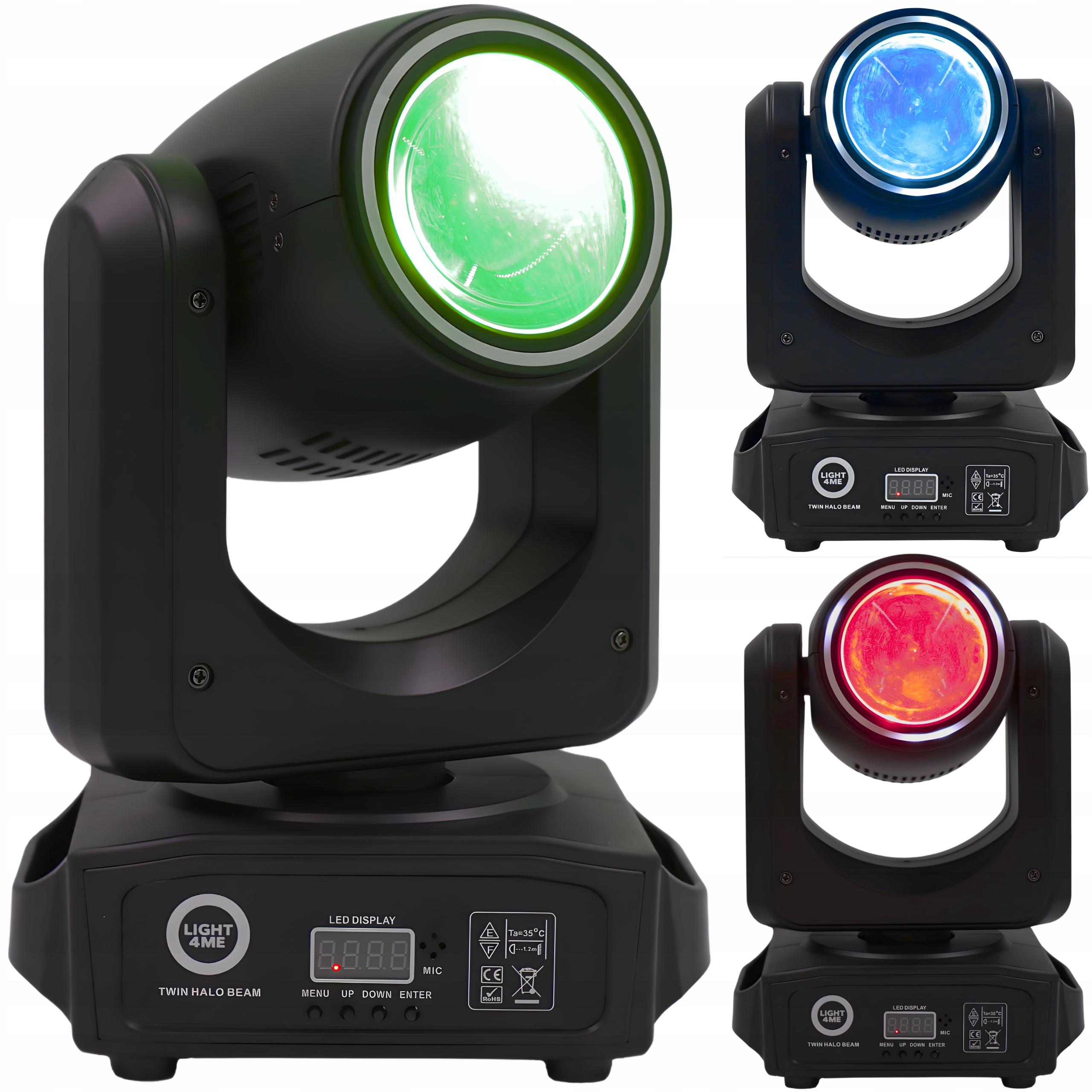 Dvojitá Pohyblivá Hlava Led Scénické Světlo 2x60W Rgbw efekt ring