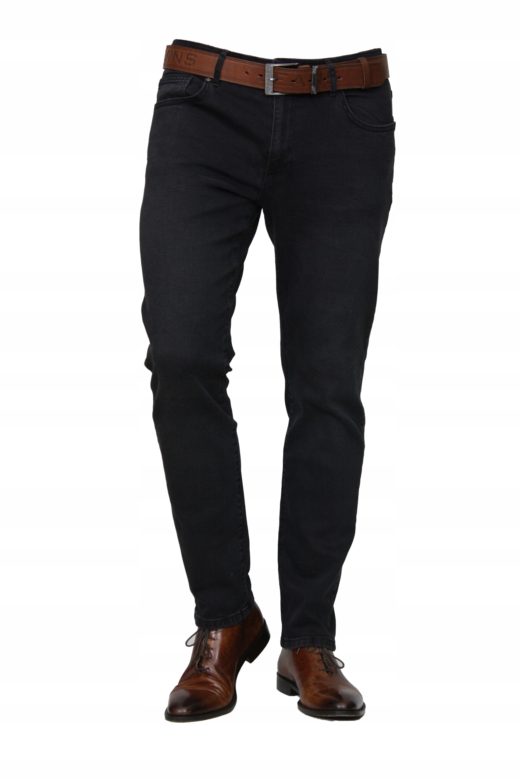 Pánské Kalhoty Crw Jeans klasické (šedé) W32 L32, obvod pasu 86-88 cm