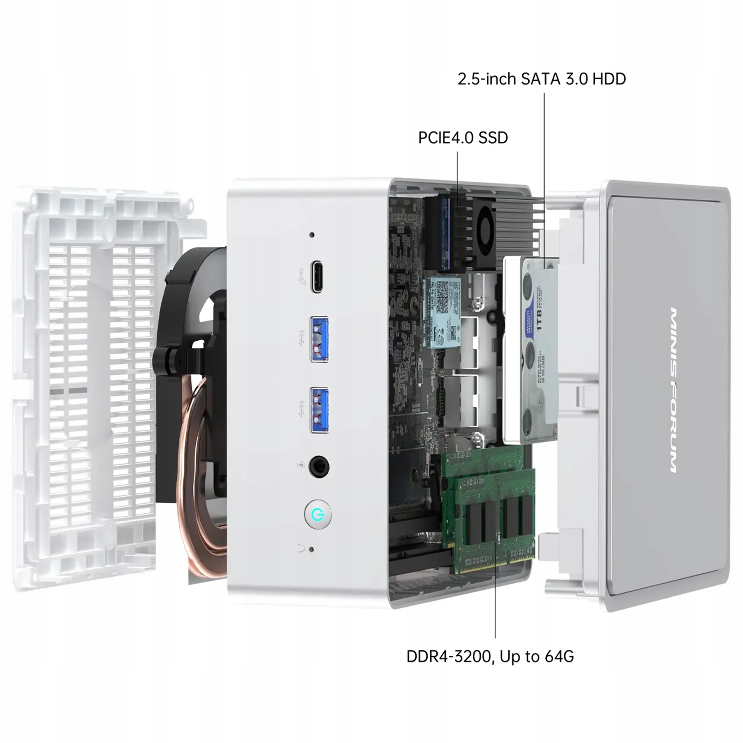 Mini komputer INTEL i7 12700H|32GB RAM|1TB SSD|Windows11Pro Typ pamięci RAM DDR4
