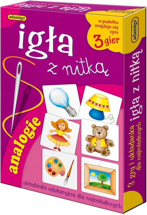 

Adamigo 3 gry i układanka Tańcowała igła z nitką