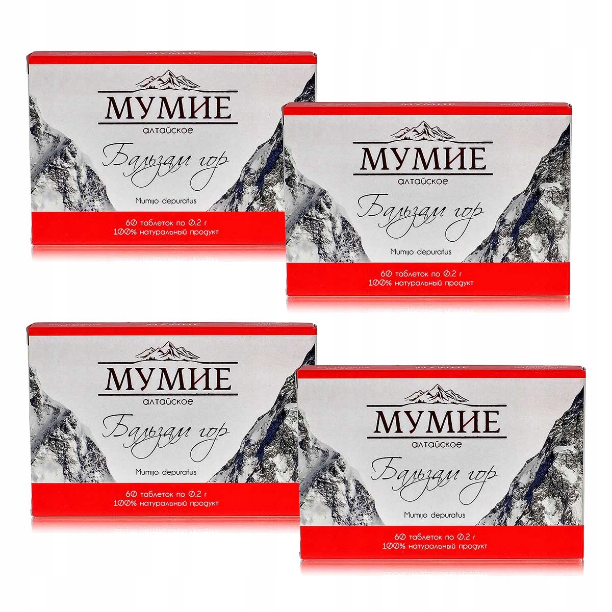 

Zestaw 4 x Mumio Shilajit Alajskie Balsam Gór