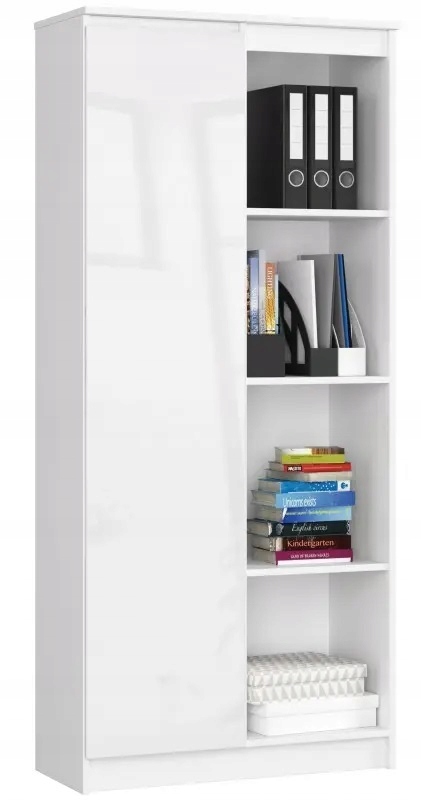 Regál R80 Clp biely lesk na knihy Akd