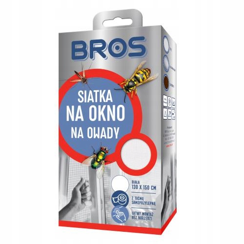 

Bros Siatka na okno na owady biała, 130x150cm