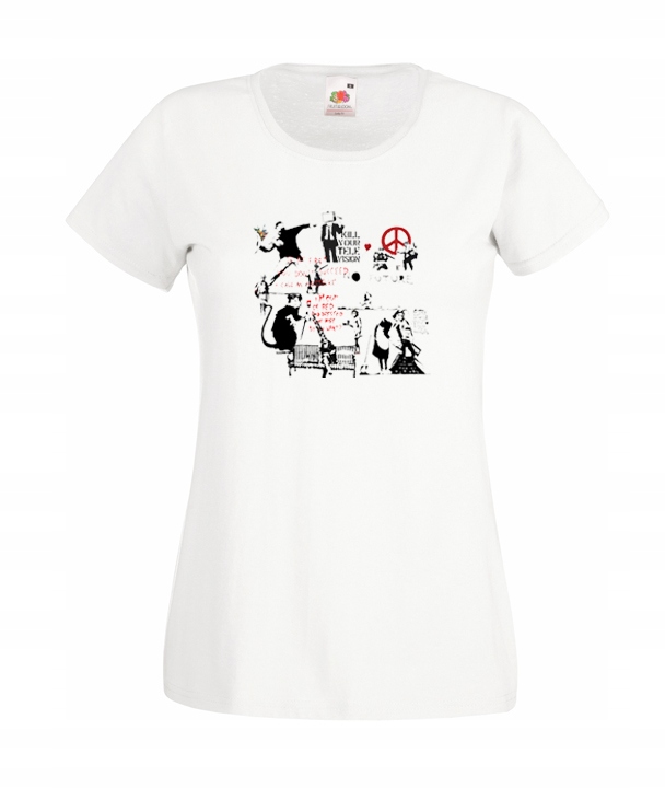 

Xs Koszulka Damska Banksy Sztuka Uliczna Artysta