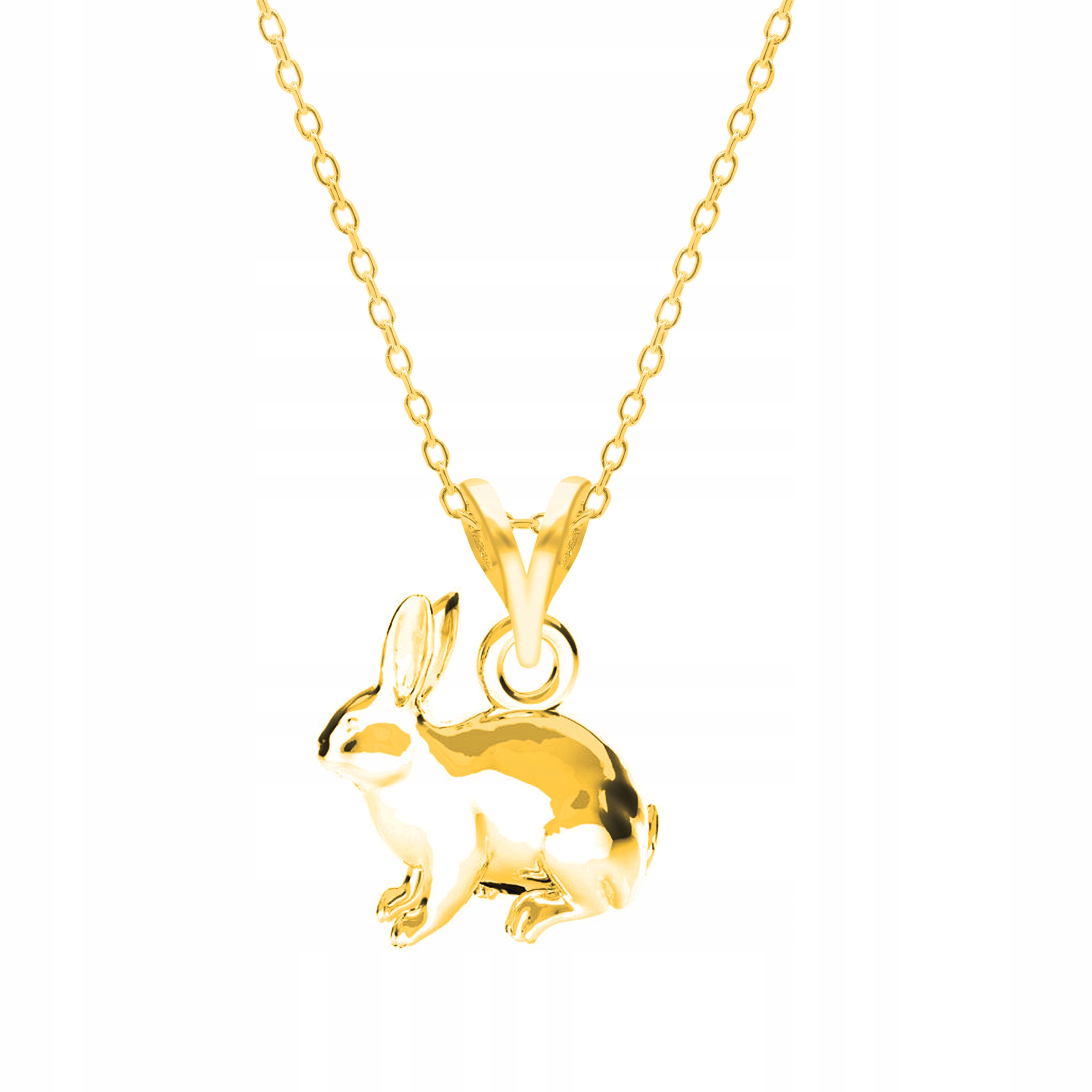 

Łańcuszek złoty naszyjnik 925 Królik Rabbit