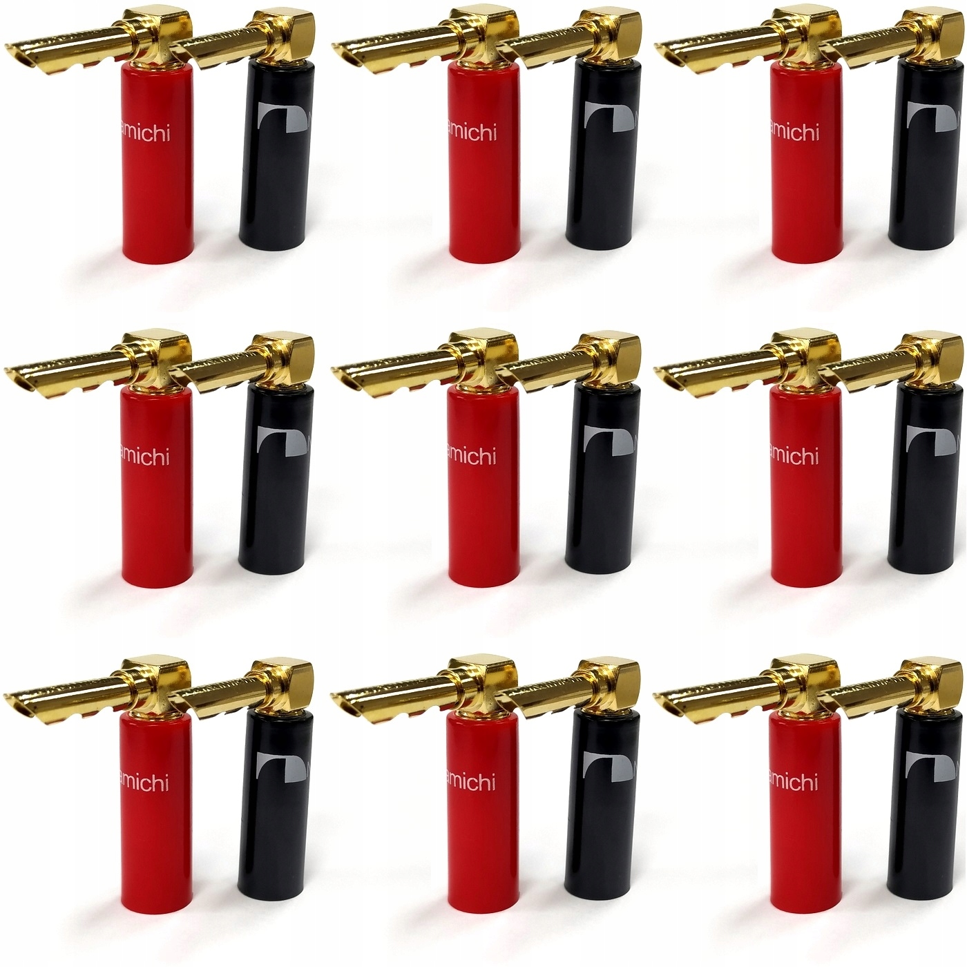 Banánové Úhlové Zástrčky Bfa Hq Gold Nakamichi 16 Ks