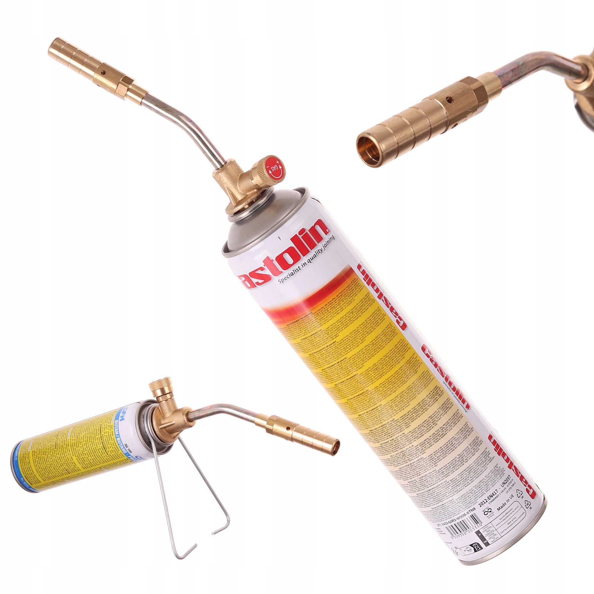 Plynový hořák Cfh, tvrdé pájení ze stříbrné mědi velká láhev 1450 Castolin