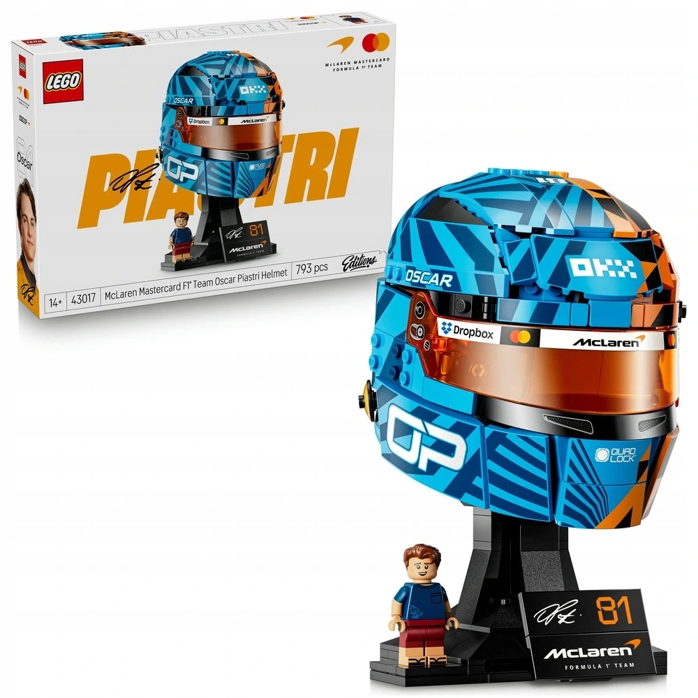 Lego Editions 43017 Helma Oscar Piastri z týmu McLaren Mastercard F1