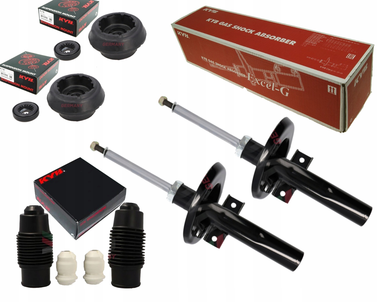 Kyb 2x Tlumiče Polštáře Kryty Odrazů Seat Alhambra Ford Galaxy Sharan