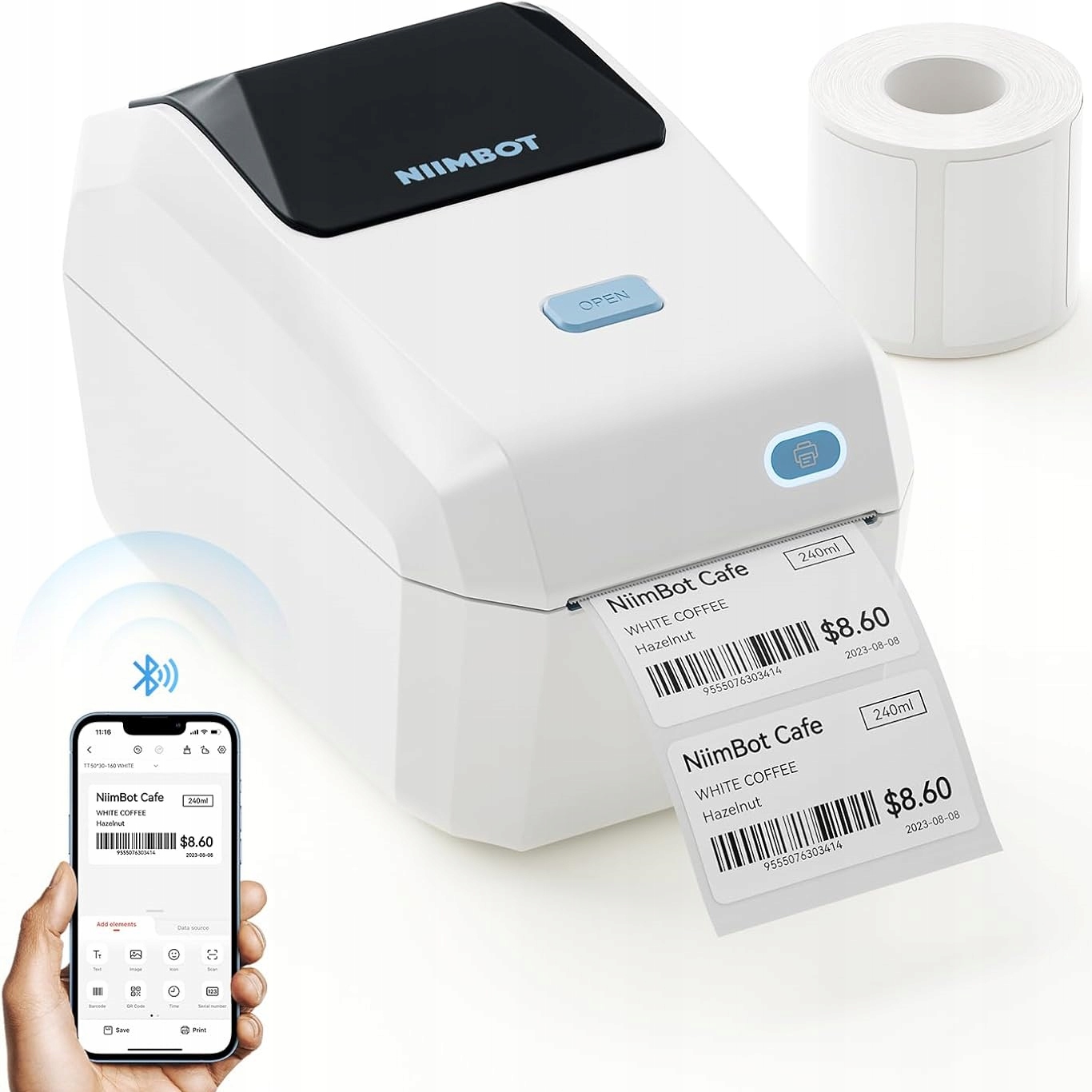 Bluetooth termálna tlačiareň samolepiacich štítkov Niimbot K3