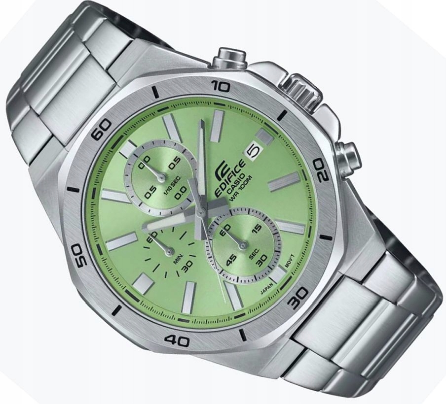 Pánské Hodinky Casio Edifice EFV-640D-3AVUEF Modní Chrono Zelené Box 44 mm