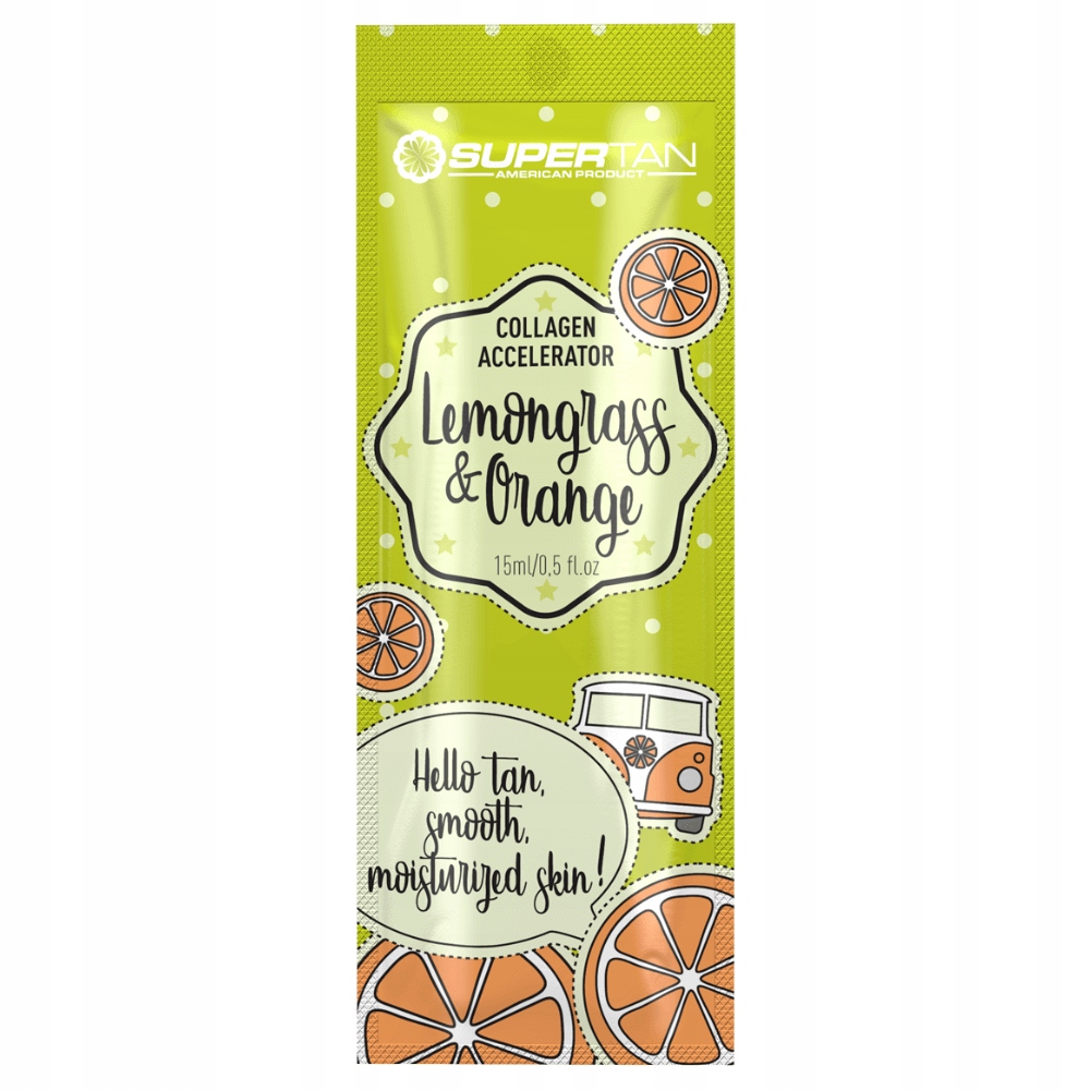 SUPERTAN LEMONGRASS & ORANGE 5x 15ml PRZYSPIESZACZ OPALANIA +GRATISY Marka Soleo