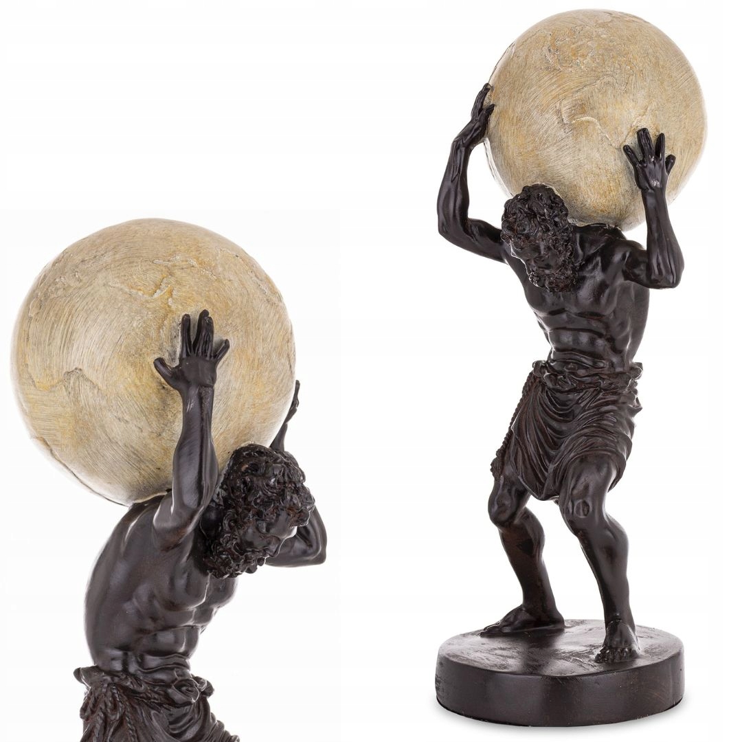 Dekorativní figurka Atlas muž nesoucí zeměkouli 43x17x15 168606